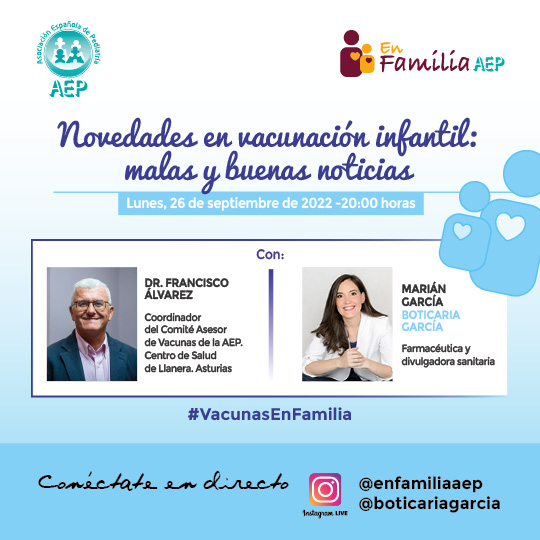 Novedades en vacunas. Buenas y Directo en el Instagram | EnFamilia