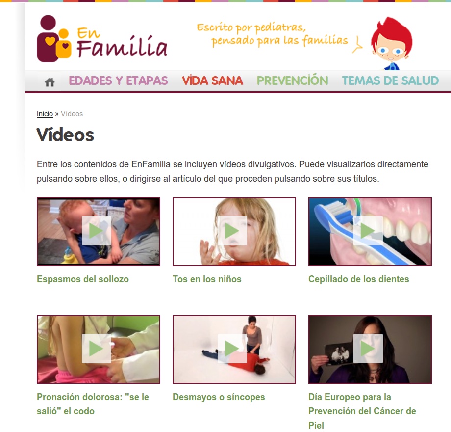 Cómo acceder directamente a los vídeos de EnFamilia | EnFamilia