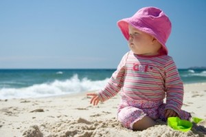 Bebé en la playa